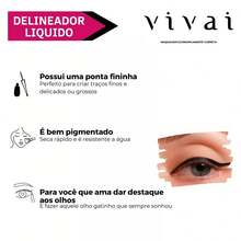 Vivai Ultrablack Liquid Eyeliner Long Lasting Waterproof - Super Pigmented Black - Cat Eyeliner - màu đen - Xem 4