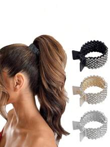 3 Stück Mehrfarbige Strass Metall Haarspangen für Damen, elegante und einfache koreanische Stil Haraccessoires, perfekt für täglichen Gebrauch, Party Haarspangen, Haarklammern, Haarklemmen, Haarclips