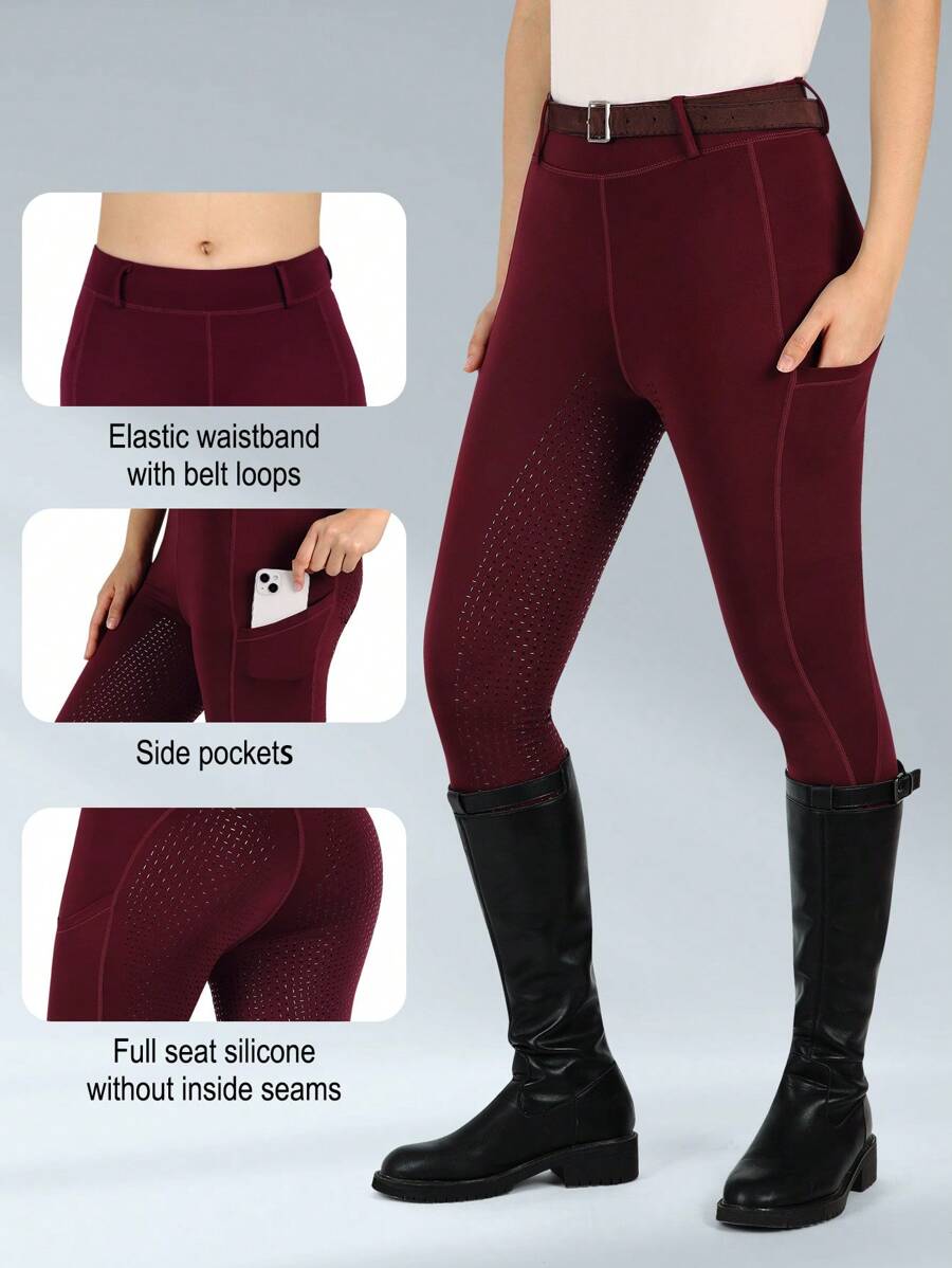 BEROY Women Horse Riding Pants Silicone Full Seat Breeches Equestrian Schooling Horseback Riding