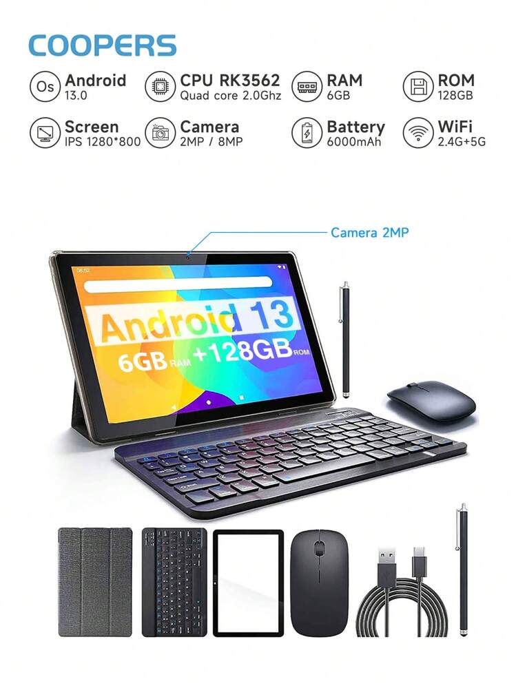 Coopers Tablet 2024年版タブレットAndroid13 ☆Coopers 2024年最新版 Android13タブレット 新品未開封☆