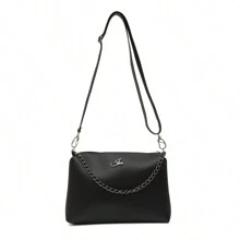 Bolsa Pequena Feminina Transversal Linda Immateriale - Preto - Visão 4