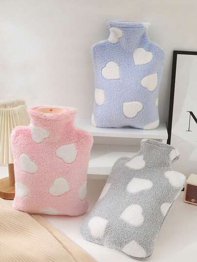 1pc  Soft Comfortable Cover Hot Water Bag For Winter, Girls Hot Compress, Warm Belly, Warm Water Bag, Small Size, Carry On Water Filling, Warm Hand Bag, Flushing Water, Warm Hand Bag