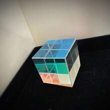 Glass Optical Prism Refraction Kaleidoscope Sunlight Catcher Cuboid Multi-Facet Pendant Necklace Decor For Window Sill Desk - AB - View 7