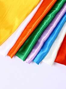 1pc Satin Fabric, Faux Silk Satin Lining Cloth For Clothing, Dress, Performance Costume - Multicolor - View 7