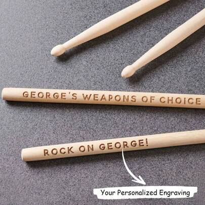 Personalized Drumsticks Custom Engraved Drum Sticks Drummer Gifts For Him Dad Boyfriend Men Son Husband Musician Band Drums PAIR Birthday Custom Drumsticks, Drummer Gift, Band Gift Reusable, Ornamental, Exquisite, Stylish, Adorable, Colorful, Cute, Funny, Custom, Personalized, Customized, Unique, Ideal Gifts For Her, Ideal Gifts For Him, For Anniversaries, For Birthdays,Season Picks,Toys & Games,Customized Musical Instruments & Accessories