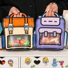 24PCS Cute Goodie Bags For Party Favor Reusable Ziplock 2D Decorations Treat Bags Bulk With Handle For Candy, Snack, Birthday, Party Gift BackPack Style - Nhiều màu - Xem 3