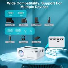 XGODY 4K Projector HD Android 5G WiFi Bluetooth Autofocus Beamer Home Theater USB - White - View 9