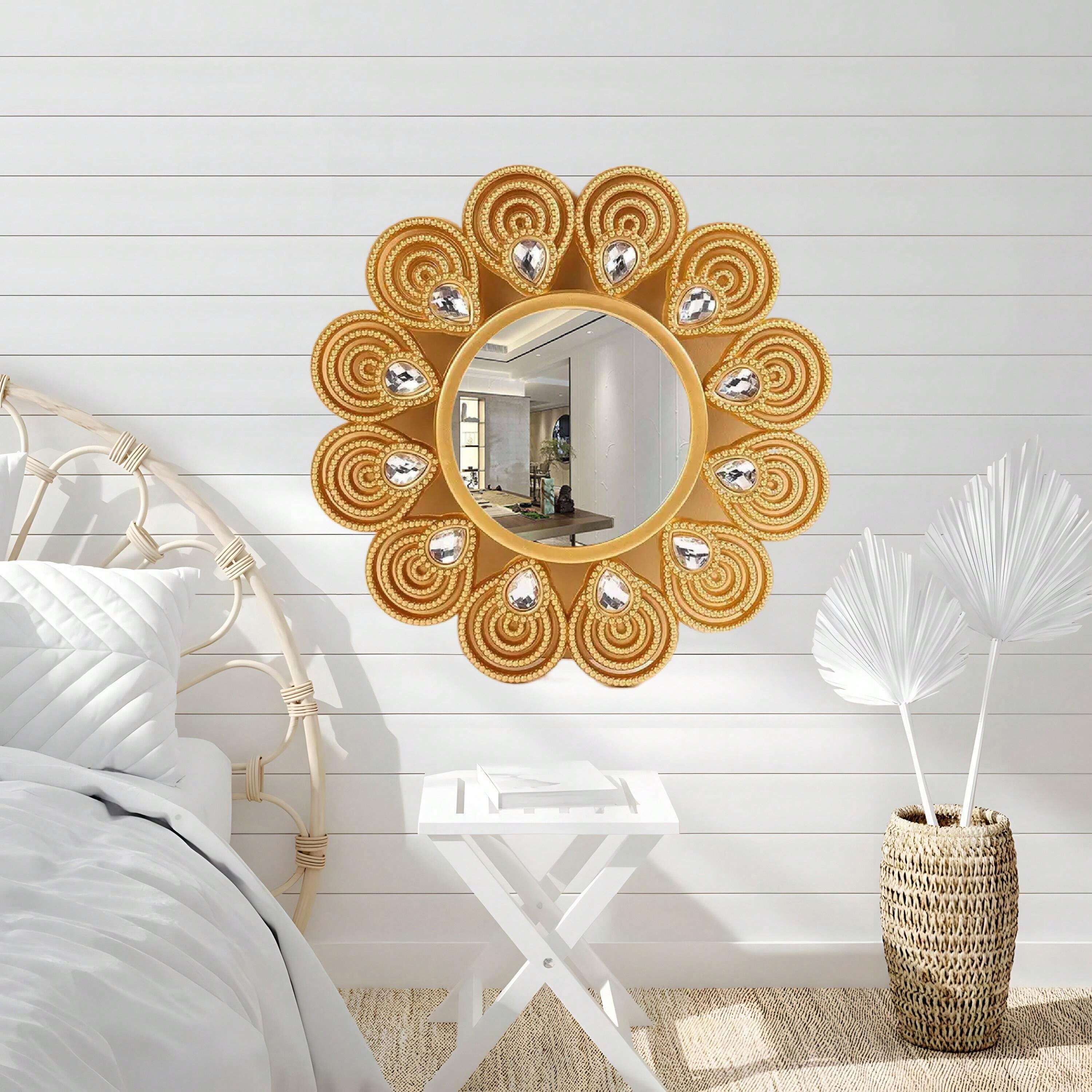 1pc Living Room Decorative Mirror, Dining Room Sideboard WallMounted