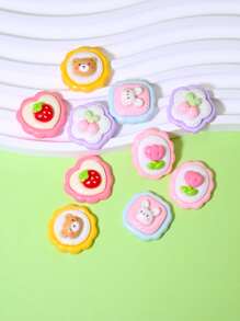 10/20/30/50 片随机混合逼真树脂闪亮透明蛋糕片 - 适用于 DIY 手机壳、发夹、珠宝制作、镂空木屐装饰等 - 可与奶油胶一起使用进行工艺创作，非常适合万圣节、圣诞节礼物 - 模擬款 - 查看 3