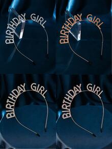 1 pieza Corona de cumpleaños de moda y única para niñas, tocado para fiesta de cumpleaños - Multicolor - Ver 1