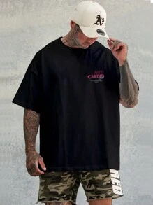 Anticardio Oversized T-Shirt For Bodybuilding Gym Workout - 黑色 - 查看 2