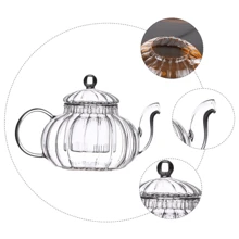 带可拆卸浸泡器的玻璃茶壶、安全炉灶茶壶、带可拆卸玻璃浸泡器的硼硅酸盐玻璃茶壶、散叶茶壶套装，适用于户外、露营