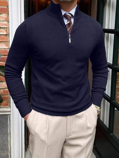 Jersey de cuello de tortuga, estilo de moda para hombres al "viejo estilo del dinero", que combina con todo