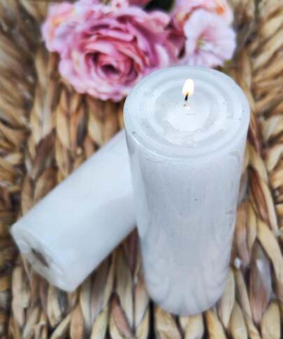 Vela Votiva 7 Dias Branca 100% Parafina Pura 260g Atacado Melhor Preço e Qualidade - 1 Vela