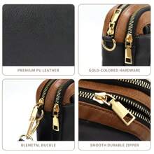 Bohemia Women's Casual Crossbody Bag, Fashion PU Vegan Crossbody Purse For Women, Vintage Small Shoulder Bags With Retro Adjustable Shoulder Strap, Lightweight And Spacious Commuter Bag