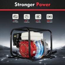 ZhdnBhnos LINSIE 6.5HP 2 Inch Gas Powered Irrigation Water Pump,Portable Water Transfer High Pressure Lightweight Petrol Pump For Agricultural Irrigation,Landscaping Or Gardening 2" Inch 6.5HP Gas Water Semi Trash Pump Gas-Power Water Irrigation Transfer Pump The Best Gift/Present For Family&Friends Happy Christmas - Silver and Black - View 6