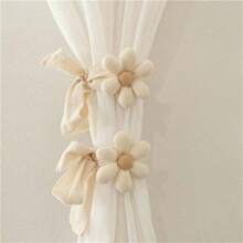 1 pieza Cortina con lazada 3D floral linda - Decoración colgante minimalista y de moda para dormitorio y sala de estar