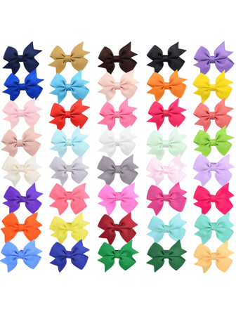 20/40pcs Cute Candy Color Bow Hair Clips Set, Baby Girl Hair Accessories Versatile Bow Hair Clips And Pins, Ideal For Gifts And Holidays