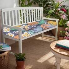 Outdoor Bench Cushion 51"X20" Waterproof Patio Chair Pad Swing Seat Replacement Cushion For Garden Patio Furniture Lounger Bench - 花 - 查看 1