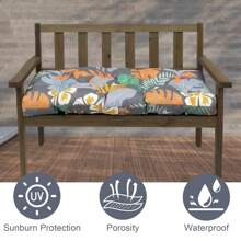 Outdoor Bench Cushion 51"X20" Waterproof Patio Chair Pad Swing Seat Replacement Cushion For Garden Patio Furniture Lounger Bench - 花 - 查看 6