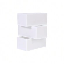 6 件装可折叠布质收纳盒衣柜梳妆台抽屉收纳盒布篮储物箱容器隔断适用于衣物内衣胸罩袜子内衣服装，白色连衣裙裤子鞋子牛仔裤靴子裙子卧室，收纳盒，家庭收纳，女式白色 T 恤，女式黑色裤子，女士冬装，连衣裙， - 白色 - 查看 3