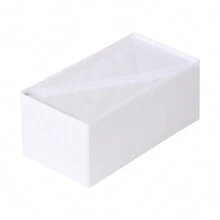 6 件装可折叠布质收纳盒衣柜梳妆台抽屉收纳盒布篮储物箱容器隔断适用于衣物内衣胸罩袜子内衣服装，白色连衣裙裤子鞋子牛仔裤靴子裙子卧室，收纳盒，家庭收纳，女式白色 T 恤，女式黑色裤子，女士冬装，连衣裙， - 白色 - 查看 5