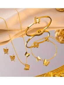 1 Bộ dây chuyền thép không gỉ tối giản sang trọng với số La Mã, thiết kế tinh tế sáng tạo, quà tặng lý tưởng cho ngày hẹn hò, sinh nhật, trang phục hàng ngày cho phụ nữ - Bộ dây chuyền chữ số La Mã - Xem 8