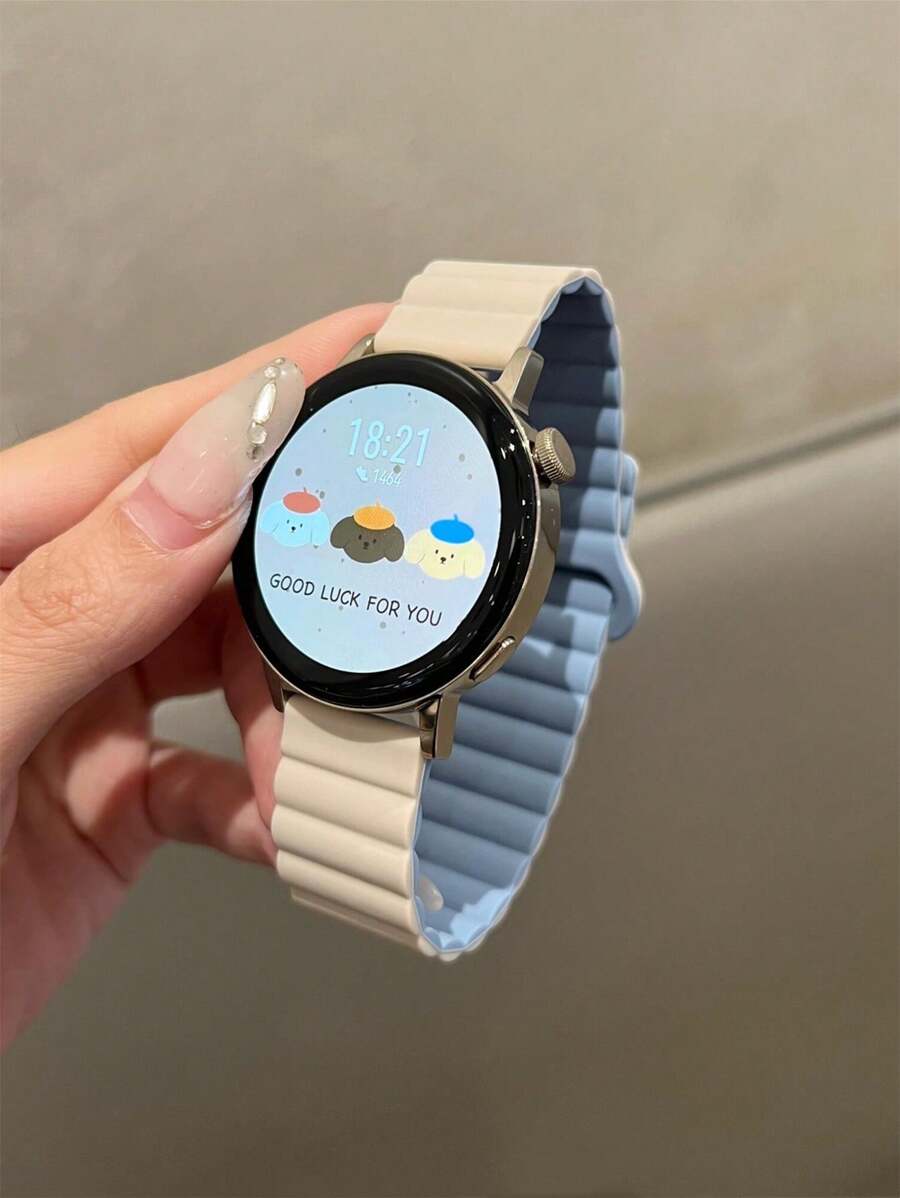 18 毫米 20 毫米 22 毫米硅胶磁性表带兼容三星 Galaxy Watch 3/4/5/6、GT4/3、Garmin、Amazfit - 彩色 - 查看 1