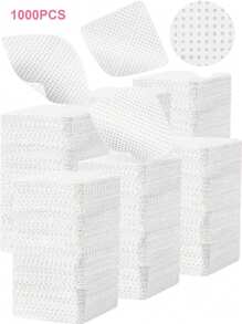 无纺布指甲清洁湿巾，指甲护理产品，卸甲湿巾，超强吸水柔软指甲清洁湿巾，适用于卸除指甲油和睫毛嫁接，指甲用品，美甲贴片 - 白色 - 查看 10