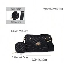 New Fashion Simple Diamond Lattice Solid Color Shoulder Bag Casual Daily Large Capacity Ladies Crossbody Bag