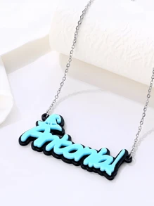 1pc A Variety Of Styles To Choose Custom Women's Acrylic Name Necklace, Locket Collar Chain, Personalized Halloween Hat Broomstick Necklace, Stainless Steel Silver Cross Chain Choker, Party Jewelry For The Best Friend Birthday Gift