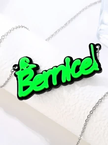1pc A Variety Of Styles To Choose Custom Women's Acrylic Name Necklace, Locket Collar Chain, Personalized Halloween Hat Broomstick Necklace, Stainless Steel Silver Cross Chain Choker, Party Jewelry For The Best Friend Birthday Gift