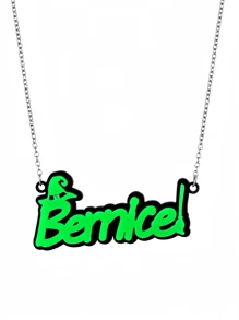 1pc A Variety Of Styles To Choose Custom Women's Acrylic Name Necklace, Locket Collar Chain, Personalized Halloween Hat Broomstick Necklace, Stainless Steel Silver Cross Chain Choker, Party Jewelry For The Best Friend Birthday Gift