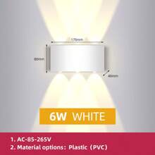 CANMEIJIA LED 壁灯，户外防水花园照明，高流明 3000/4000/6500K 壁灯，铝/塑料防水 IP65，85V-265V 适用于户外阳台/楼梯/街道/室内/花园/客厅/浴室/厨房/卧室/走廊 - 望遠鏡壁燈 - 查看 20