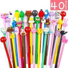 Bolígrafos Plumas Surtidas  Kawaii Mayoreo Aleatorias 40pcs - Negro - Ver 1