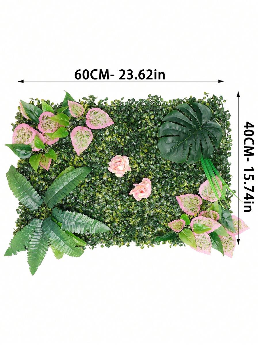 Artificial Plant Wall Reusable Panel Plastic Garden Grass Flower Wall