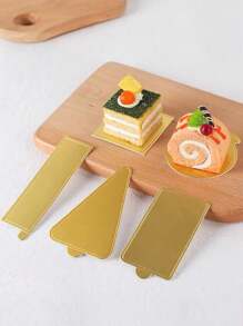 30/50 Peças Bases de Bolo de Mousse Quadradas Grossas Douradas, Bases de Cupcake, Bases de Bolo de Casamento e Sobremesa, Bases de Mini Bolos, Bases de Fatias de Bolo de Mousse, Tábuas de Cortar Bolo, Bases de Mousse de Sobremesa, Placas Redondas de Plástico para Assar Pastelaria