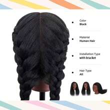 Mannequin Head Hair With 100% Real Hair, Hairdresser Cosmetology Mannequin Manikin Training Practice Doll Head For Hairstyling And Free Clamp Holder