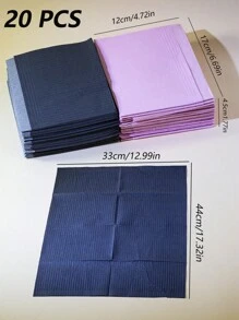 20 pièces Nappes de manucure jetables imperméables, anti-huile et anti-transpiration, tampons de table de manucure pliables pour le nettoyage, bavoirs dentaires pour la pratique en salon, la manucure, le dentiste ou l'usage médical et fournitures de couverture de table de manucure