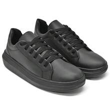 Sapatênis Plataforma Masculino Preto Linha Super Estilo Sola Confort + Carteira Básica - Preto - Visão 3