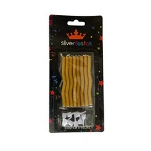 Golden Glitter Spiral Candle Stick With 8 Units - Vàng - Xem 2