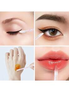 100支一次性睫毛膏刷和唇刷套装，水晶粉色化妆刷套装，全套化妆刷套装，化妆刷套装，化妆刷套装，全套化妆工具，化妆刷套装，全套化妆工具，化妆刷套装，化妆刷套装，化妆礼盒套装 - 彩色 - 查看 9