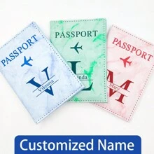 1 chiếc bao đựng hộ chiếu có tên tùy chỉnh, bao da hộ chiếu bằng da PU dành cho nam và nữ, túi đựng hộ chiếu cho các chuyến bay du lịch, quà tặng lý tưởng cho học sinh trở lại trường, phụ kiện du lịch cho kỳ nghỉ ngoài trời, bao đựng giấy tờ du lịch, nhiều màu sắc, dễ thương, đáng yêu, vui nhộn, Y2K, phong cách, giản dị, dễ thương, dành cho cả nam và nữ, tùy chỉnh, cá nhân hóa, độc đáo, tùy chỉnh, quà tặng lý tưởng cho anh ấy, quà tặng lý tưởng cho cô ấy, cô ấy, bạn gái, bạn bè, ông bà, gia đình, mặt dây chuyền túi xách - Chữ trước + tên - Xem 1
