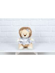 Lion Teddy Bear For Girls' Bedroom 22 Cm - Ideal For Niches And Decorations - Xám - Xem 2