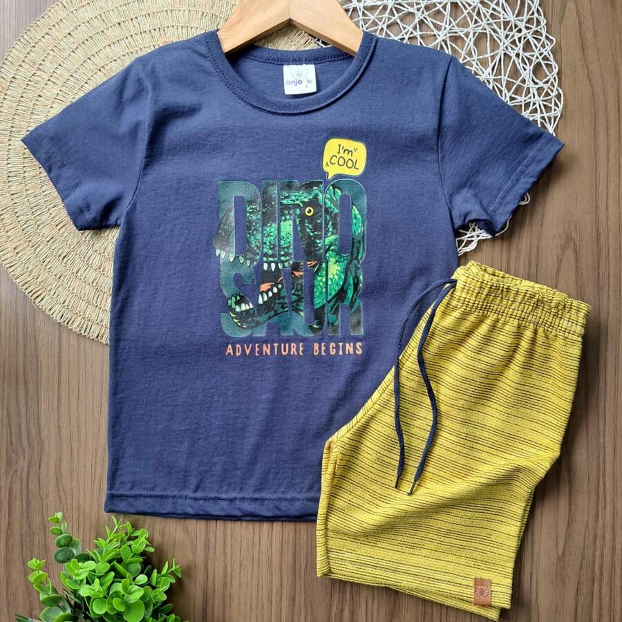 Children's Summer Boy's Clothing 1 T-Shirt And 1 Bermuda Shorts For Men 1 To 8 Men's Set - Children's Summer Boy's Set - 藏蓝色 - 查看 1