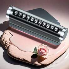 Random Color Metal Roll-Up Temporary Car Parking Number Plate, High-End Concealed Car Permit Parking Plate, Wholesale - Multicolor - View 3