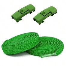 1 Pair Elastic No Tie Shoelaces, Unisex Flat Slouchy Shoelaces With Locking Device - Multicolor - View 14