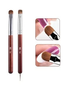 1支法式美甲笔，适用于亚克力美甲延长、UV凝胶美甲，尺寸14 - 彩色 - 查看 2