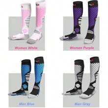 1 Pair/2 Pairs Unisex Thick Thermal Ski Socks, Breathable & Warm, Suitable For Winter Skiing, Ice Skating, Hiking And Other Outdoor Sports