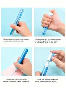 3pcs/1pc Multi-Purpose Glue Pen, DIY Envelope Glue Stick, Various Sizes Back To School - View 7